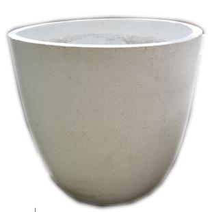 Saksija Eggpot bijela cement R 72 cm h 65 cm