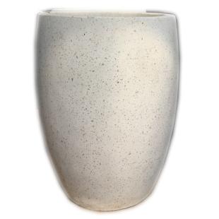 Saksija Eggpot visoki bijela cement R 44 cm h 52 cm