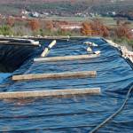 Geomembrana LDPE 500 mic m2: Učvršćivanje folije nakon prvih kiša i vjetrova 2008. godina